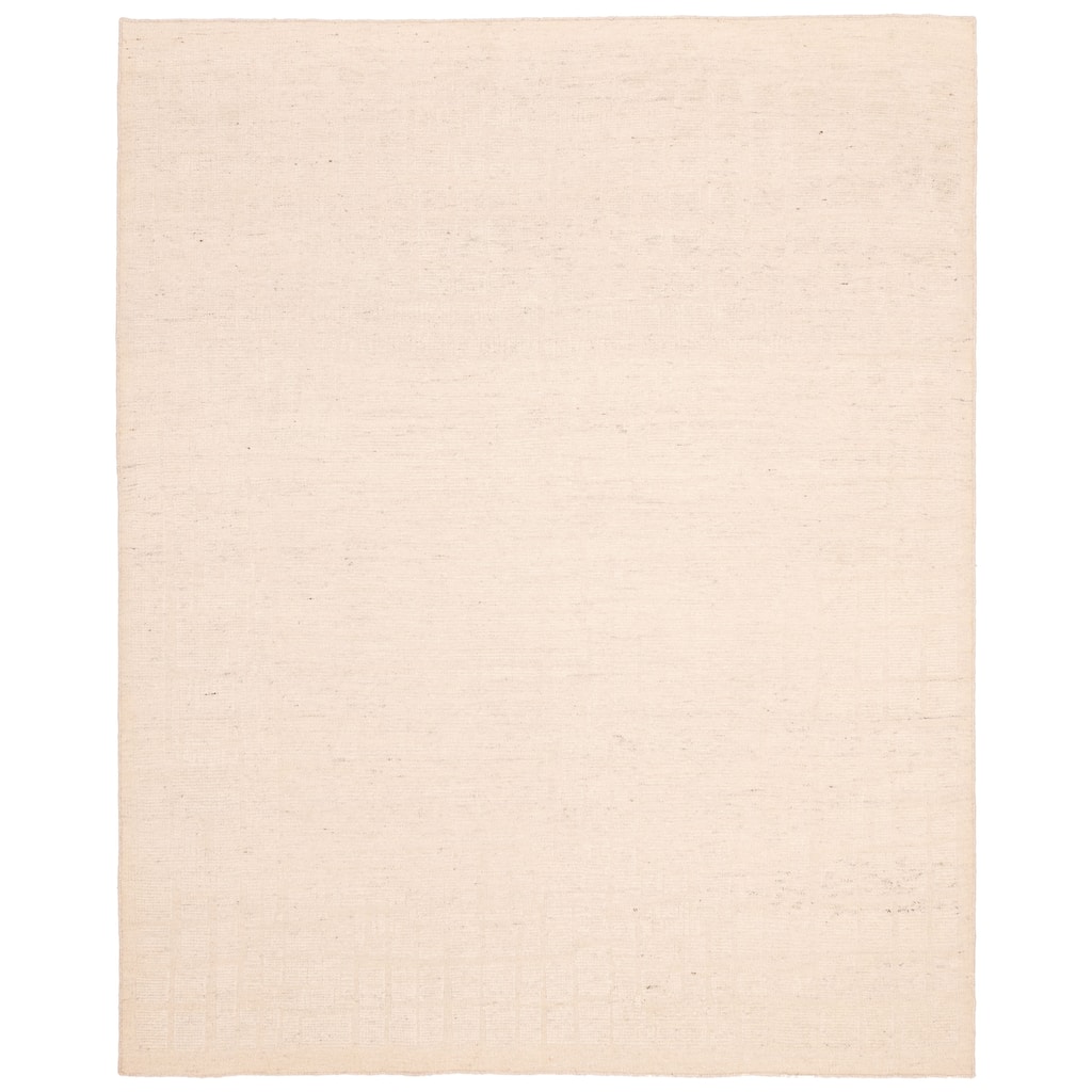 ECARPETGALLERY Hand-knotted Looma Cream Wool Rug - 8'0 x 9'11