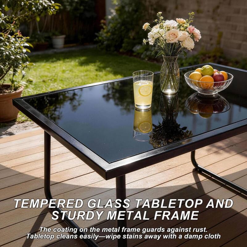 Kullavik 4 Pieces Textile Patio Conversation Set with Coffee Table, Loveseat and 2 Single Chairs