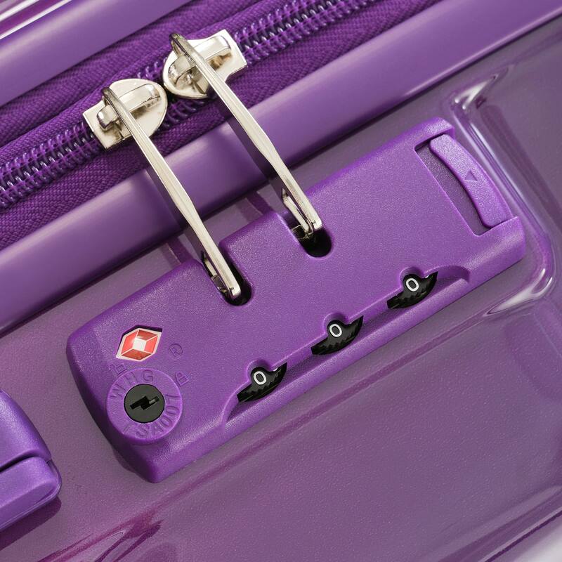 Luggage Set of 3, 20-inch with USB Port and Spinner Wheels
