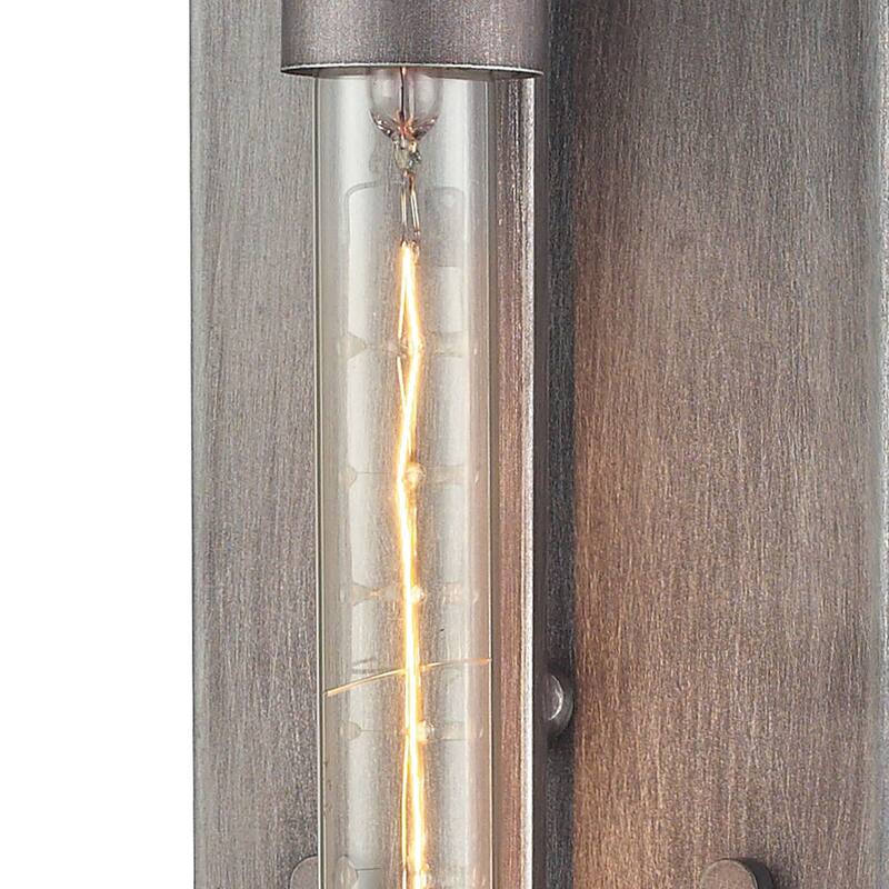 Elk Home Laboratory Weathered Zinc Metal 1 Light Sconce
