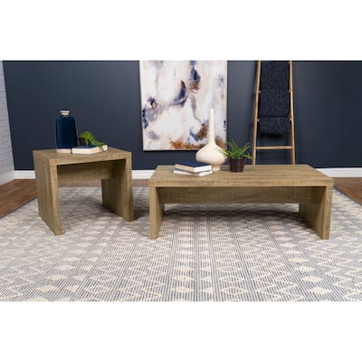 Lynette Rectangular Coffee And End Table Set Mango