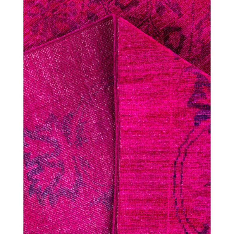 Overdyed, One-of-a-Kind Hand-Knotted Area Rug - Pink - 6' 1" x 9' 2"