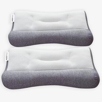 Doctor Pillow Relaxor Support Pillow Pack of 2 - Grey