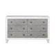 preview thumbnail 4 of 3, 6 Drawers Wooden Dresser in Rustic Gray and Weathered White