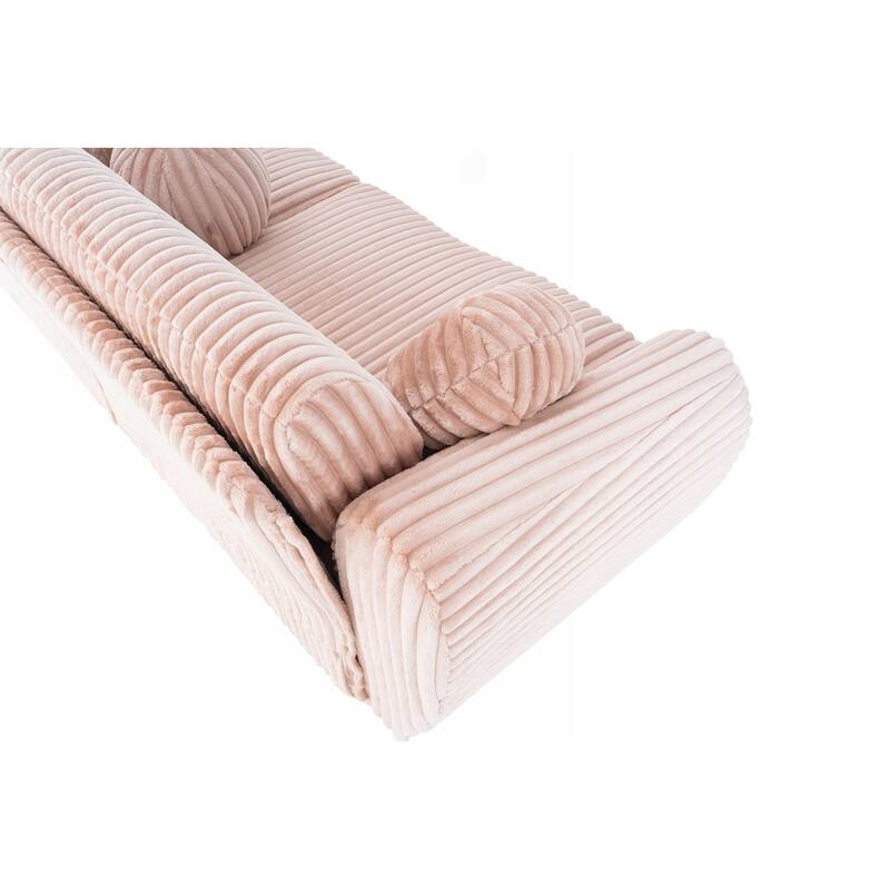 84in Corduroy Sectional Love Seat Couch