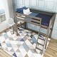 preview thumbnail 21 of 20, Max and Lily Twin-Size High Loft Bed with Desk