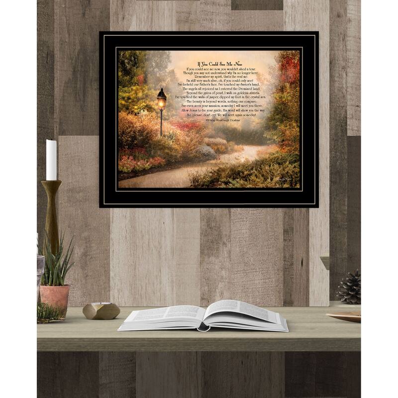 TrendyDecor4U Farmhouse "If You Could See Me Now" Framed Print Wall Art by Robin Lee Vieira - Earthtone