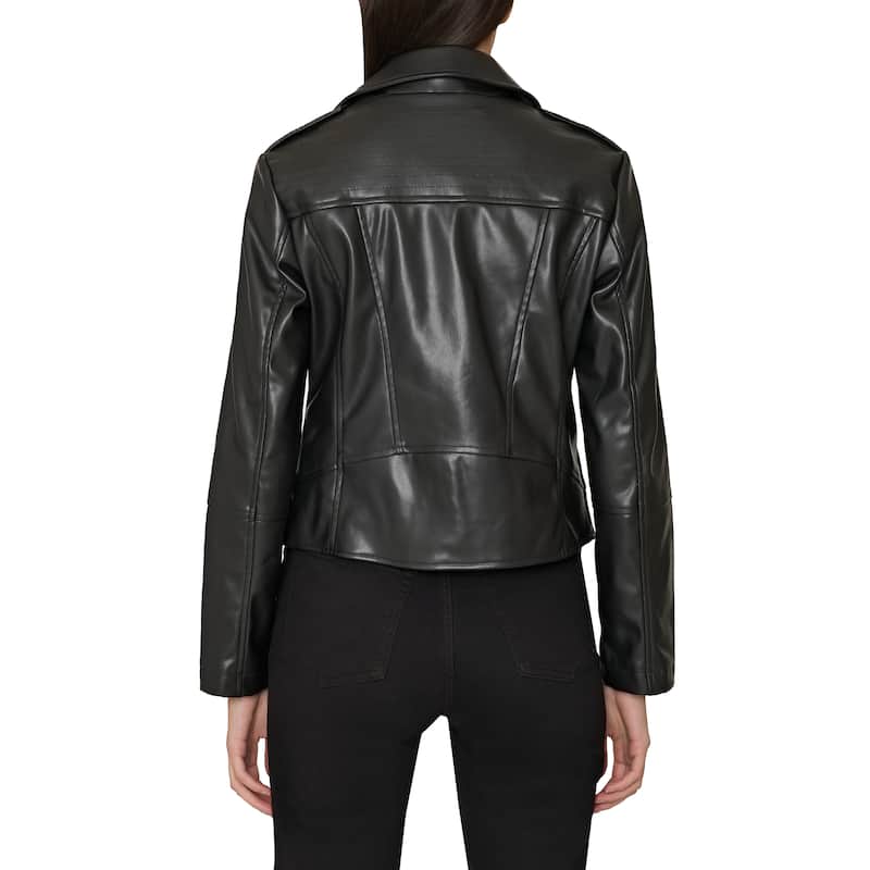 French Connection Vegan Leather Moto With Quilting
