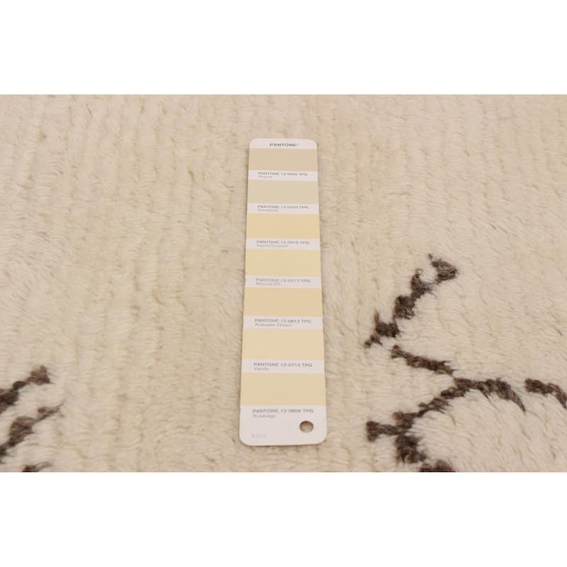ECARPETGALLERY Hand-knotted Tangier Cream Wool Rug - 7'11 x 9'11