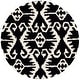 preview thumbnail 17 of 147, SAFAVIEH Handmade Wyndham Zvonka Modern Wool Rug 7' Round - Black/Ivory - Round