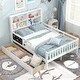preview thumbnail 12 of 16, Twin/Full Size Bed Frame with 2 Drawers and Bookcase for Boys and Girls