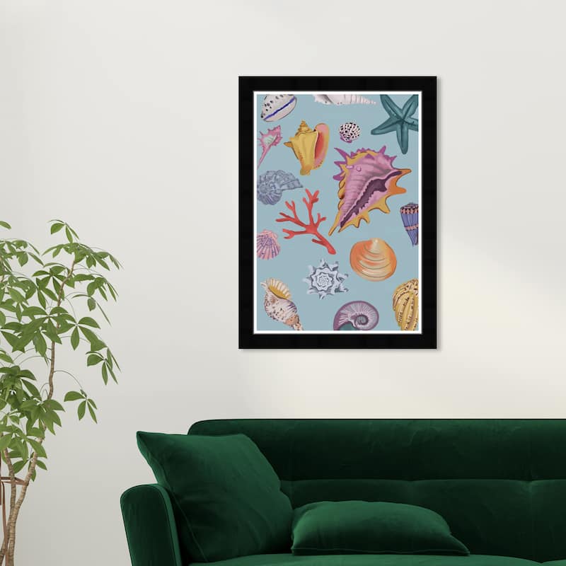 Wynwood Studio Under Sea Collection Framed Tropical Chinoiserie Art Prints
