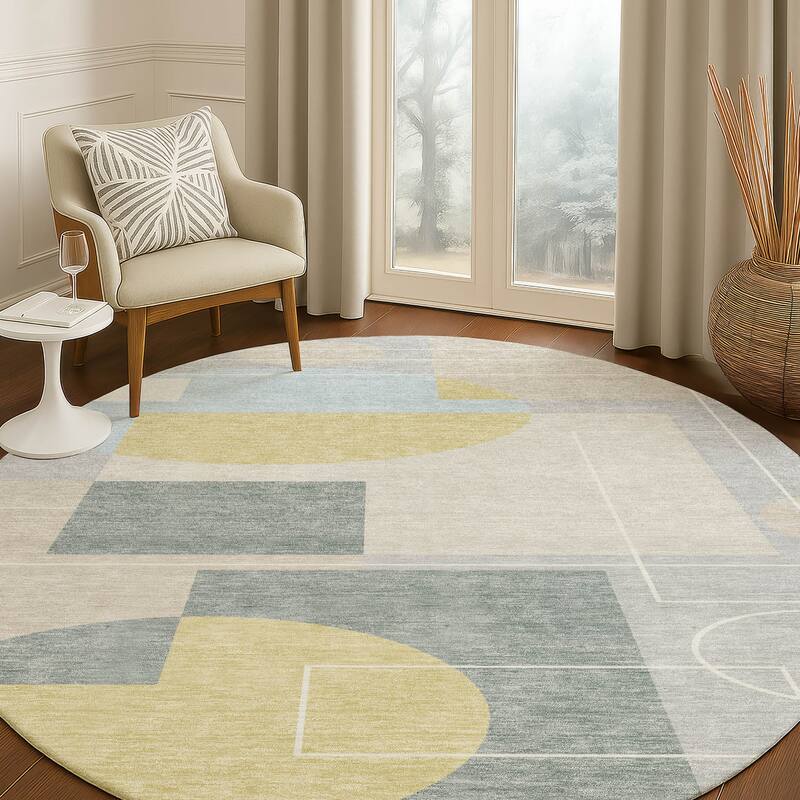Machine Washable Indoor/ Outdoor Modern Filly Chantille Rug