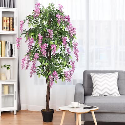 Artificial Wisteria Tree 6FT Indoor Outdoor with Adjustable Branches
