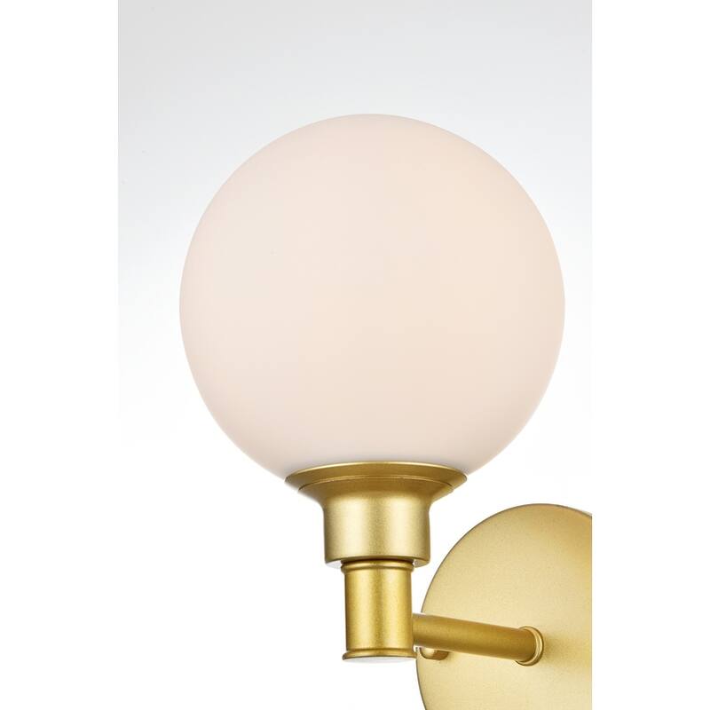 Corda 1 Light Black and Frosted White Bath Sconce