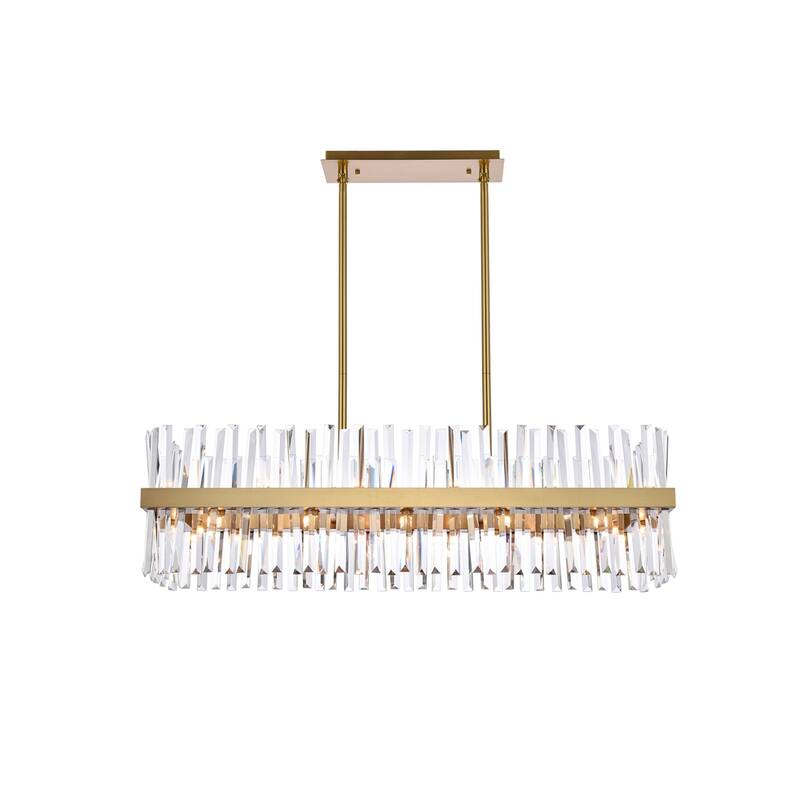 Indigo Home 42 inch crystal rectangle chandelier light