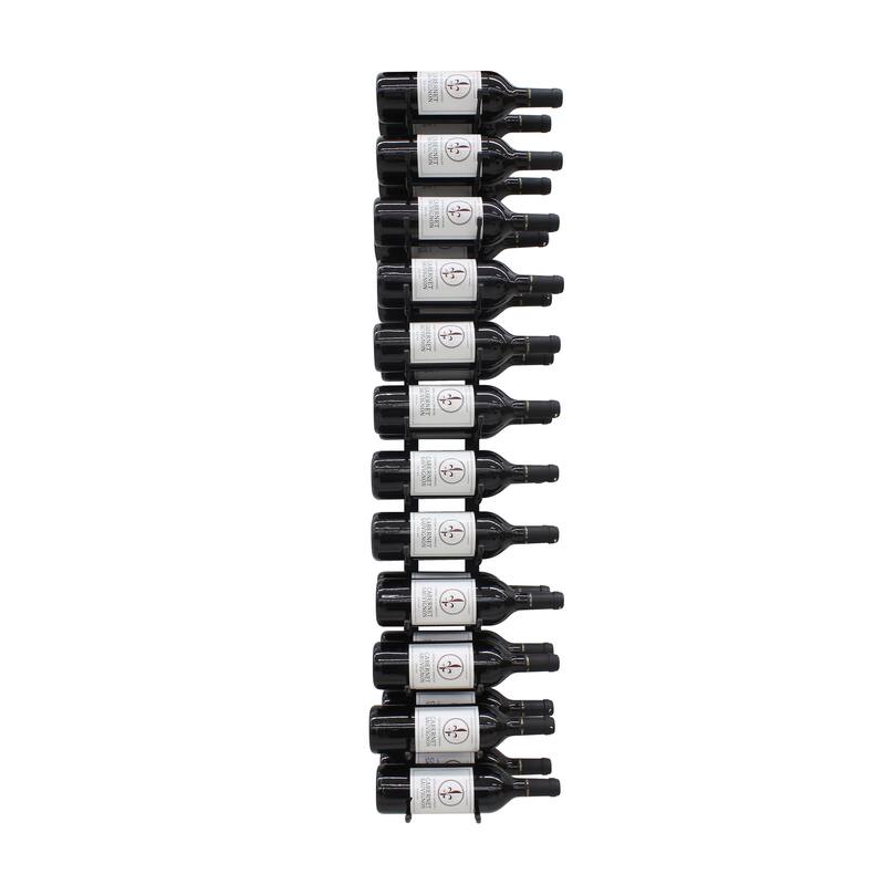 Epic Wall Mounted Metal Wine Rack in Black - Overstock - 33589899
