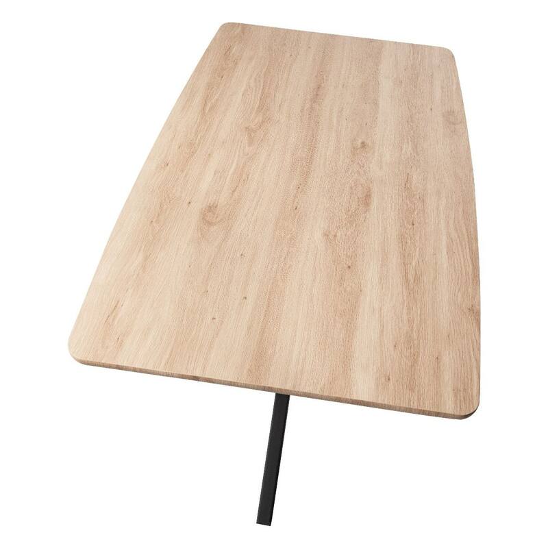 Ravenna Modern 63" Rectangular Dining Table with Solid Wood Top & X-Shape Metal Legs for Home Kitchen Dining Room