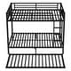 preview thumbnail 18 of 22, Black Metal Bunk Bed with Twin Size Trundle