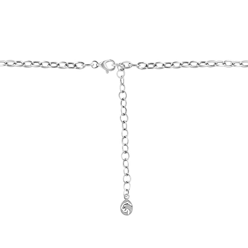 EFFY 14k White Gold Lab Grown Diamond Round Necklace