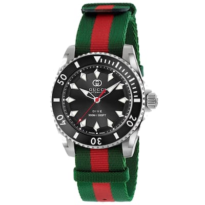 Gucci Men's Dive Black Dial Watch - YA136364 - 6 (36)