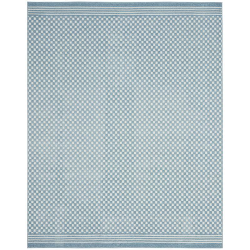 Nourison Casual Indoor only Geometric Area Rug - 7' 10" x 9' 10" - Blue - Rectangle