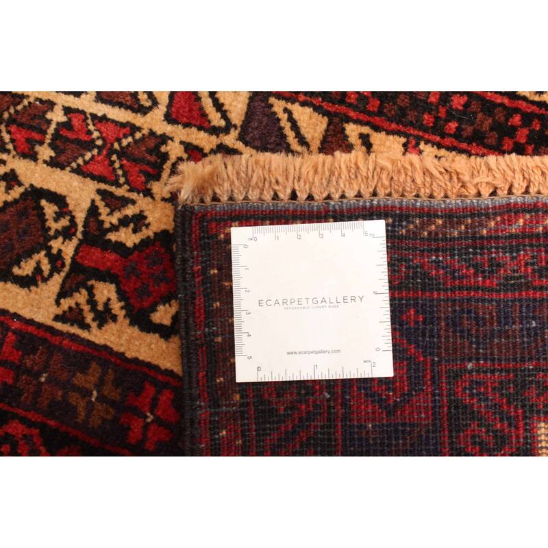 ECARPETGALLERY Hand-knotted Teimani Red Wool Rug - 2'10 x 4'7