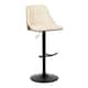 Option Cream Faux Leather/Walnut Wood/Black