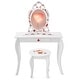 preview thumbnail 2 of 7, 2 in 1 Children Pretend Makeup Vanity Set with Removable Mirror and Storage Drawer-White - 28.5"L x 14"W x 42"H