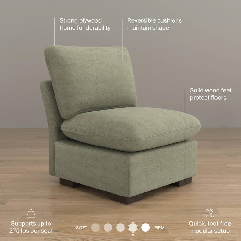 Bush Home Sienna Modular Armless Chair