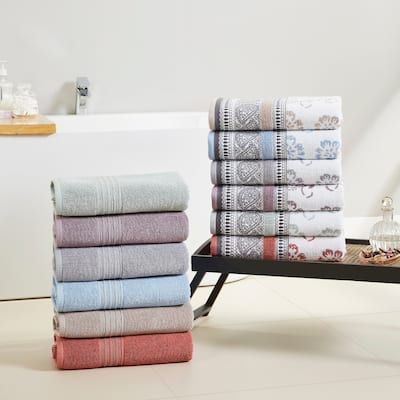 Modern Threads Ophelia 6-Piece Yarn Dyed Jacquard Towel Set - N/A