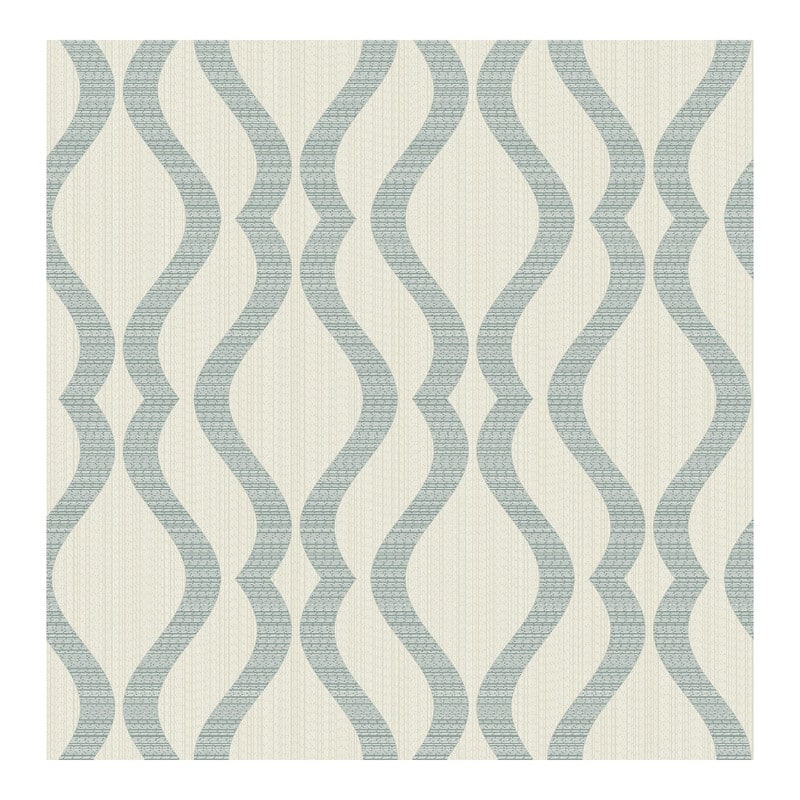 Advantage Yves Teal Ogee Wallpaper - 20.5 x 396 x 0.025