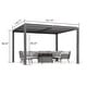 preview thumbnail 22 of 74, PURPLE LEAF Outdoor Louvered Pergola with Adjustable Metal Roof for Patio Pergola