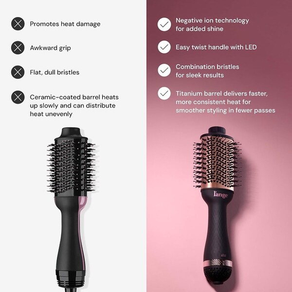 L'ANGE HAIR LAN2355 Le Volume 2-in-1 Titanium Blow Dryer Brush