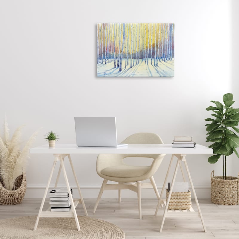 Stupell Sunlit Winter Birch Trees Canvas Wall Art Design By Paul Brent