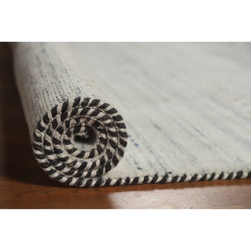 Gabbeh Indian Rug Handmade Wool Tribal Beige Carpet - 4'0" x 5'9"