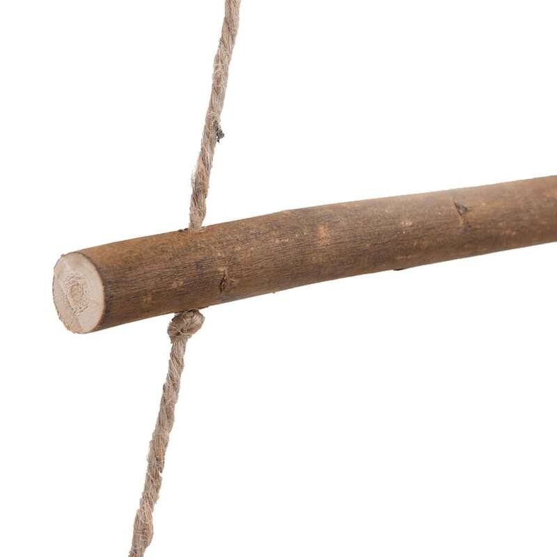 vidaXL Hanging Christmas Trees with Top Stars 2 pcs 21.7x47.2" Natural Branch