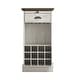 preview thumbnail 15 of 19, Wine Cabinet with Metal Glass Holder and Wood Lattice Rack - 22" in Width