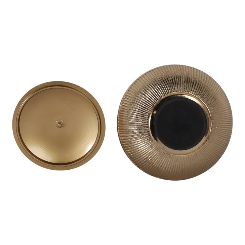 Aluminum Agate Decorative Object Stylish Lidded Textured Sculpture