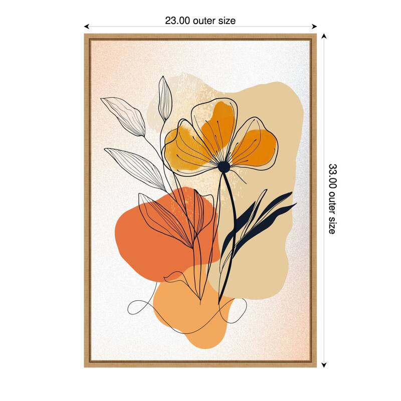 Ember Blooms No. 3 by Sally Ann Moss (23 x 33 in.), Framed Canvas Wall Art Print