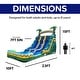 preview thumbnail 6 of 7, HeroKiddo 15' Tropical Breeze Commercial Grade Dual Lane Inflatable Water Slide with Pool and Blower Indoor Outdoor Inflatable
