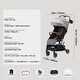 preview thumbnail 29 of 28, Carbon Steel Foldable Stroller with Recline and Footrest - 28” L x 17.3” W x 42.1” H
