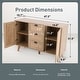 preview thumbnail 4 of 36, Rattan Drawer Accent Storage Cabinet for Living Room