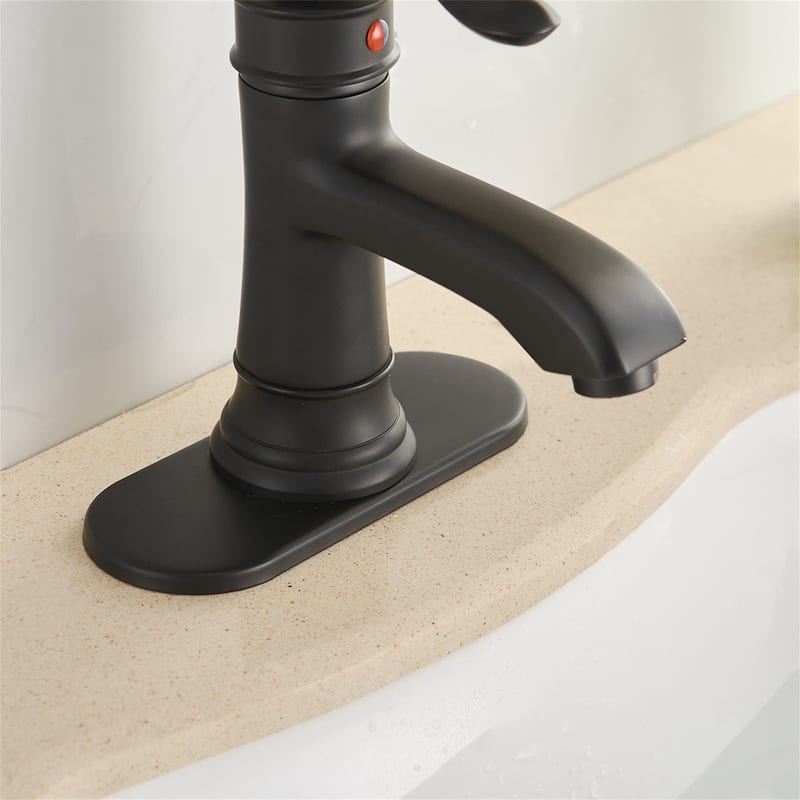 Single Handle Bathroom Faucet With Drain Assembly Single Hole Bathroom Sink Faucets Lavatory Basin Vanity Modern Elegant Taps