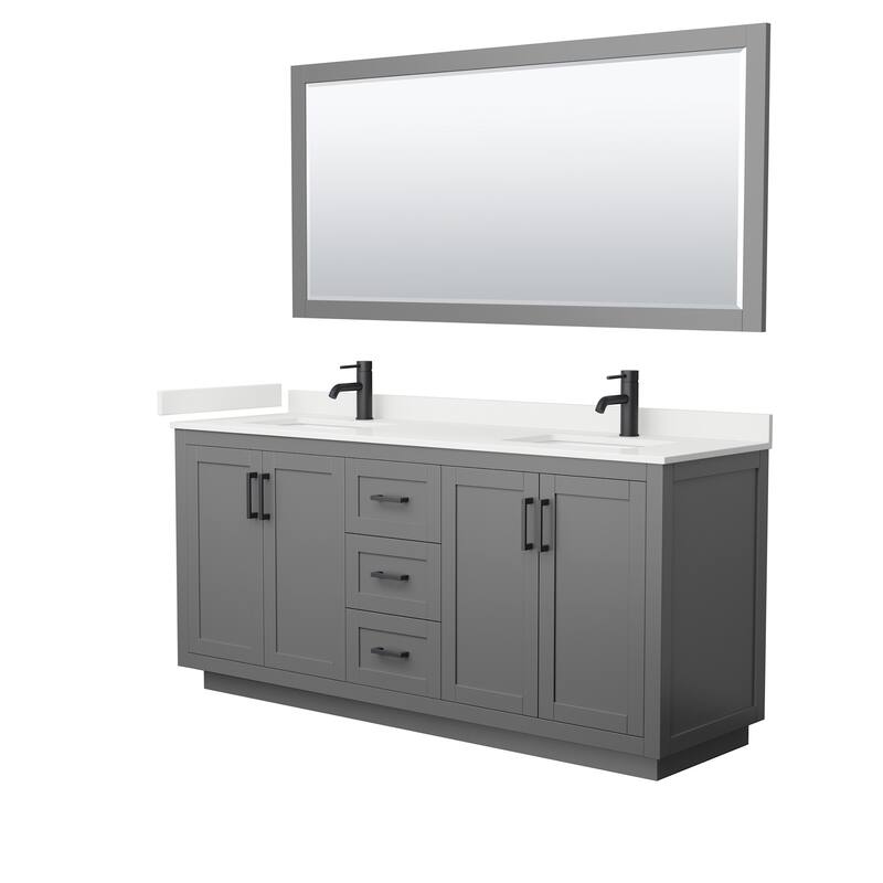 Wyndham Collection WCF292972D-QTZ-UNSM70 Miranda 72" Free Standing
