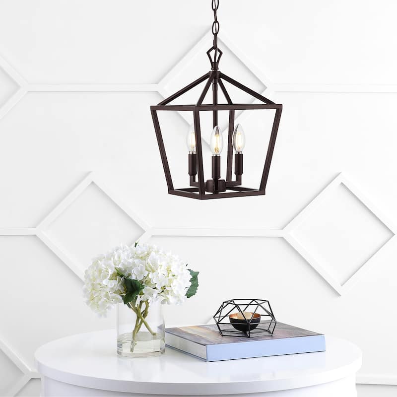 Marion Lantern Metal LED Pendant, by JONATHAN Y