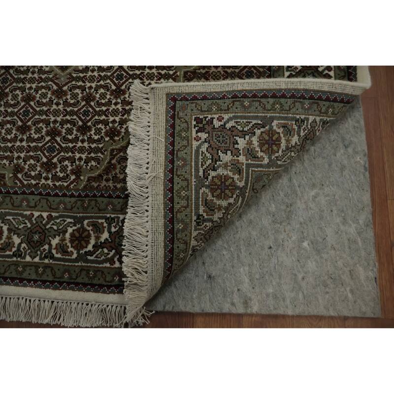 Hand Knotted Oriental 100% Wool Carpet Traditional Floral Beige & Ivories Tabriz-Mahi Area Rug - 6' 0'' X 3' 11''