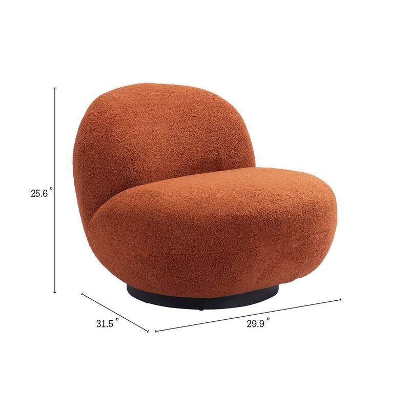 Myanmar Accent Chair Burnt Orange - 29.9" W x 31.5" D x 26.8" H