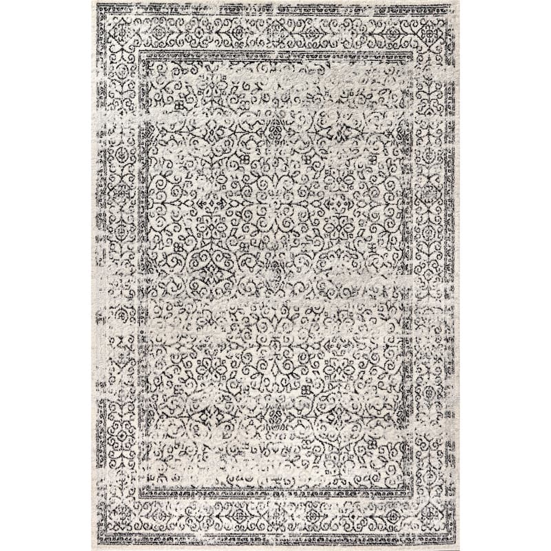 JONATHAN Y Scala Filigree Area Rug - 4 X 6 - Gray/Black