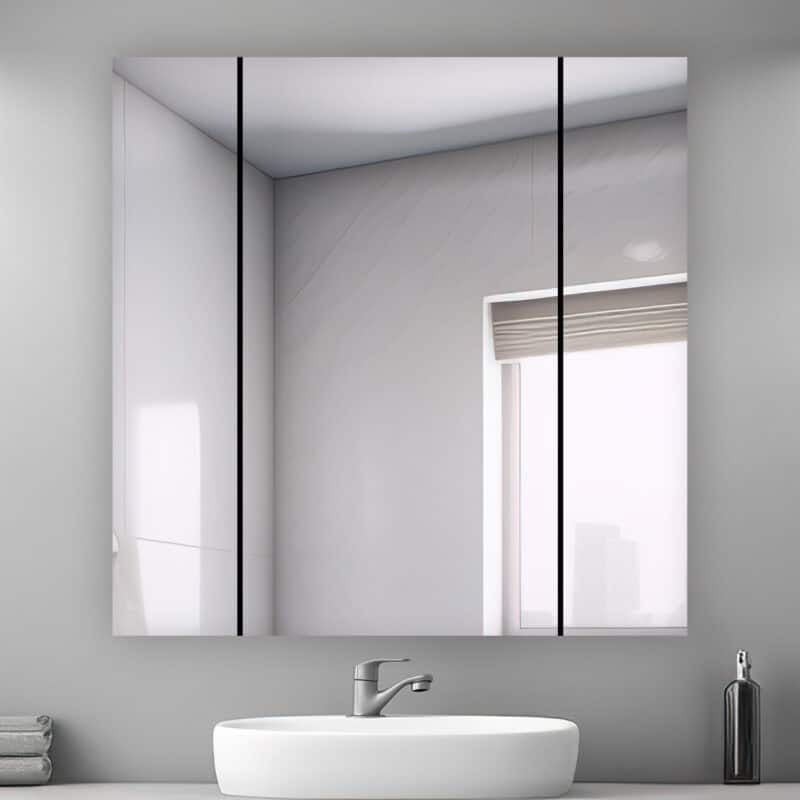AQUADOM Royale Medicine Cabinet With Electrical Outlets, Magnifying Mirror and Magnetic Organization - 36"x36"x5"